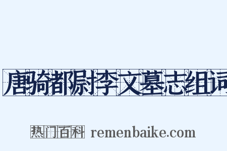 唐骑都尉李文墓志组词是什么意思的图片